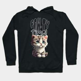 Paw-ty Time Cute Kitty Graphic Design Hoodie